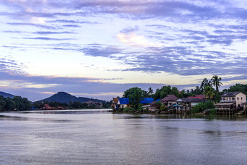 River Thai style landscape house in Thailand