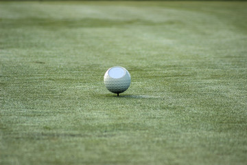 Golf ball on tee