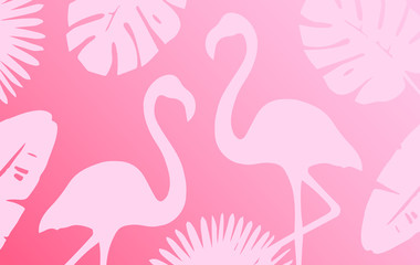 Trendy Tropical Leaves Background