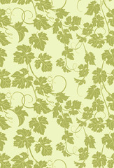 Naklejka na ściany i meble Vector repeating pattern with vines in vintage style.