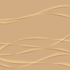 Abstract Beige Wrinkled Paper Background Texture. Modern Vector Illustration. 