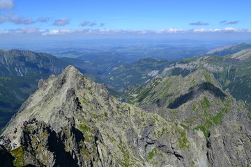 góry Tatry - widok z Rysów