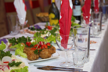 Beautiful table setting for celebration