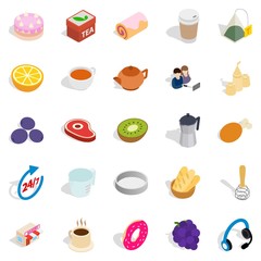 Brekker icons set, isometric style
