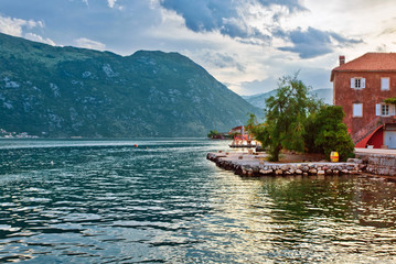Old house in sunlights at sea