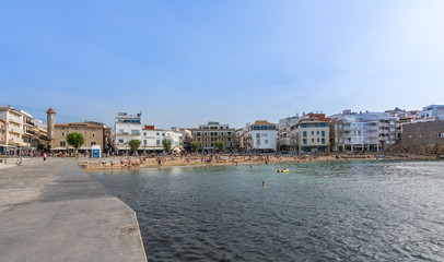 Fototapeta premium Old port in l'Escala, Costa Brava, province Girona, Spain
