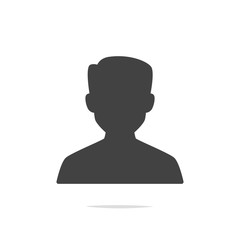 Male user icon vector