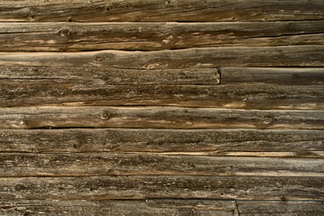 Old wooden log wall texture