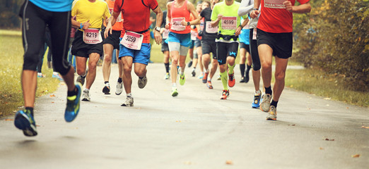 Marathon Läufer - obrazy, fototapety, plakaty