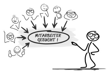 Strichmännchen - Mitarbeiter gesucht