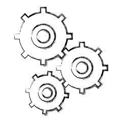 gears symbol concept of motion and mechanics connection and operation