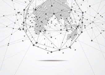 Global network connection. World map point and line composition concept of global business. Vector Illustration