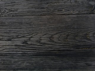 Dark wooden boards, planks. Naturally aged wood, natural brushing process. The background without anything.