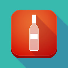 Long shadow app button with a bottle of wine