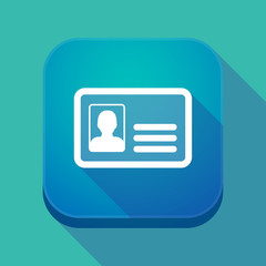 Long shadow app button with an id card
