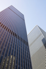 Obraz premium Skyscraper steel facade modern american steel.