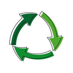 Obraz premium arrows around circle direction abstract