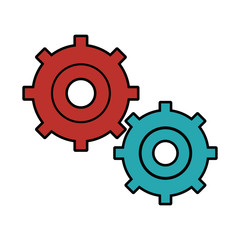 gears symbol concept of motion and mechanics connection and operation