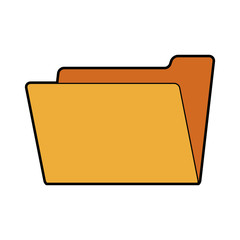 empty folder archive office supply icon