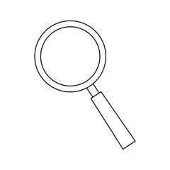 magnifying glass checkered business instrument