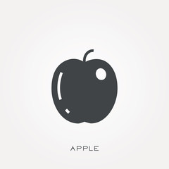 Silhouette icon apple