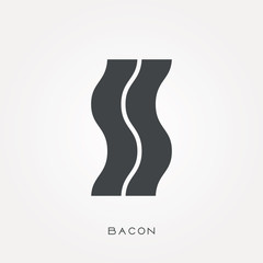 Silhouette icon bacon