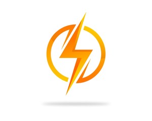 Circle Thunder Lightning Logo