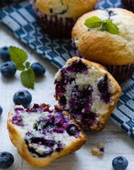 fresh blueberry muffin