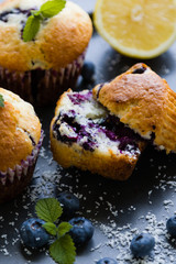 fresh blueberry muffin