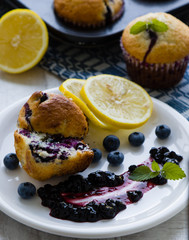 fresh blueberry muffin