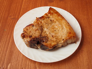Fried meat in spices and sauce
