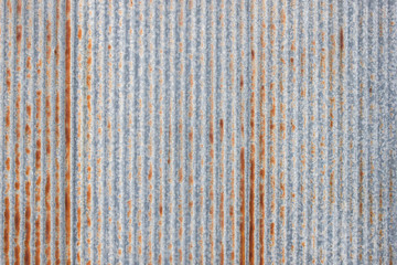 Old metal sheet roof texture. Pattern of old metal sheet. Rusty metal sheet texture.