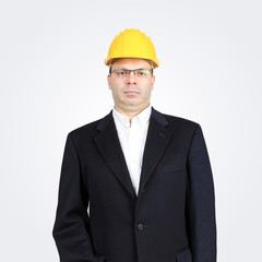 Hard hat businessman