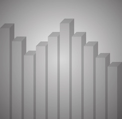 Gray bars with smooth and delicate light on it. Business graphic.