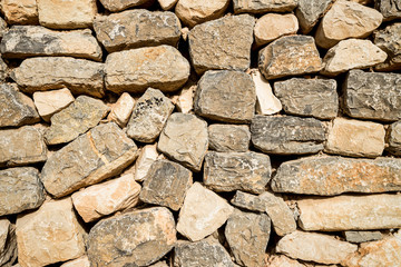 Full frame take of masonry wall