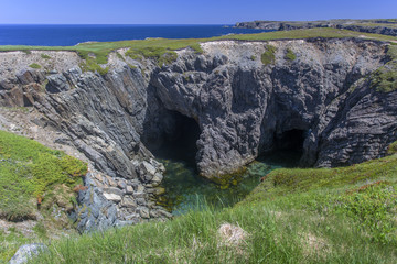rock formation near Bonavista, Newfoundland; The Dungeons