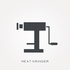 Line icon meat grinder