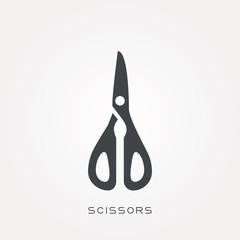 Line icon scissors
