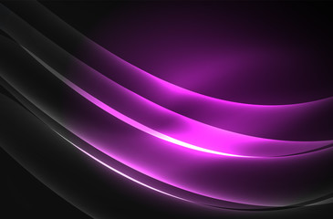 Vector glowing wave, smoke