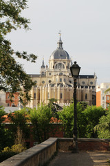 Fototapeta na wymiar Almudena Cathedral, Madrid, Spain 