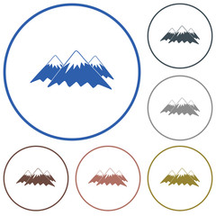 Mountain icon. Vector concept illustration