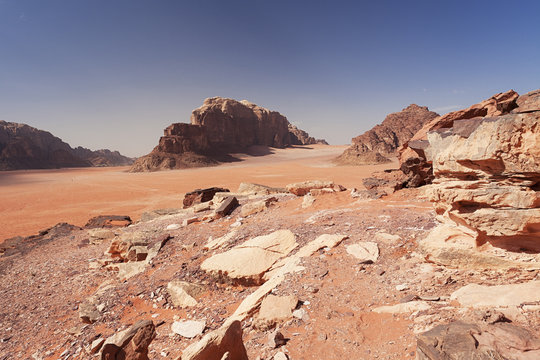 Martian desert in Jordan 