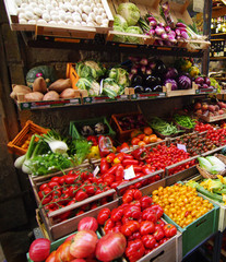 Fresh vegetable garden market in Florence, Italy