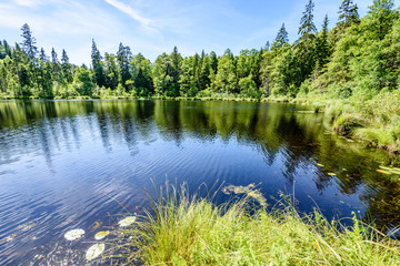 reflection of clouds in the lake