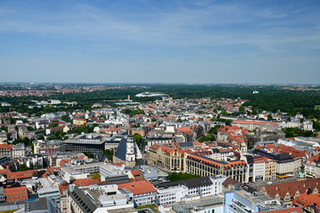Fototapeta na wymiar Blick über Leipzig