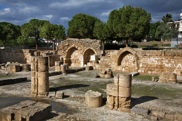 Basilica Panagia Chrysopolitissa - Agia Kiriaki church in Pathos. Cyprus