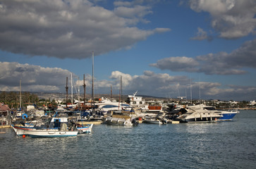 Fototapeta na wymiar Port in Pathos. Cyprus