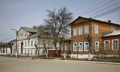 Fototapeta na wymiar Utkin street in Kasimov. Ryazan oblast. Russia