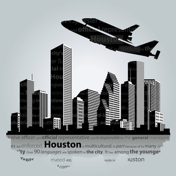 Houston city silhouette.