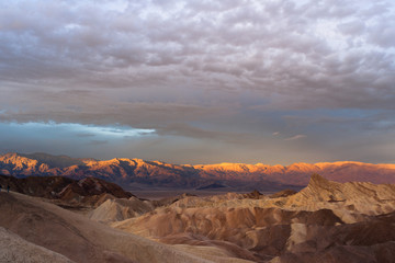 Rugged Badlands Amargosa Mountain Range Death Valley Zabriske Point